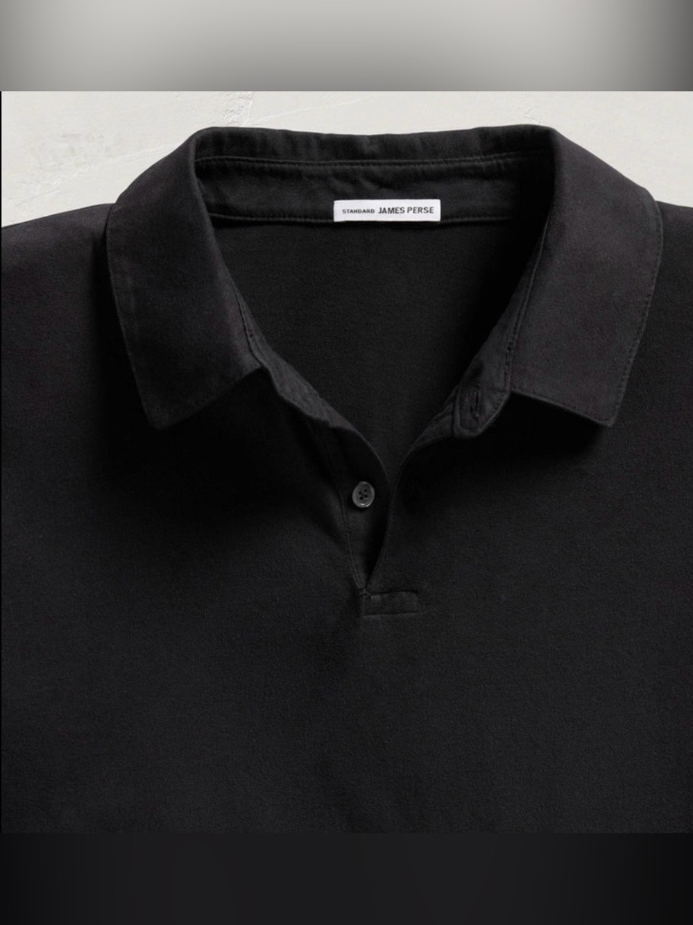 James Perse Black Short-Sleeve Polo, 2